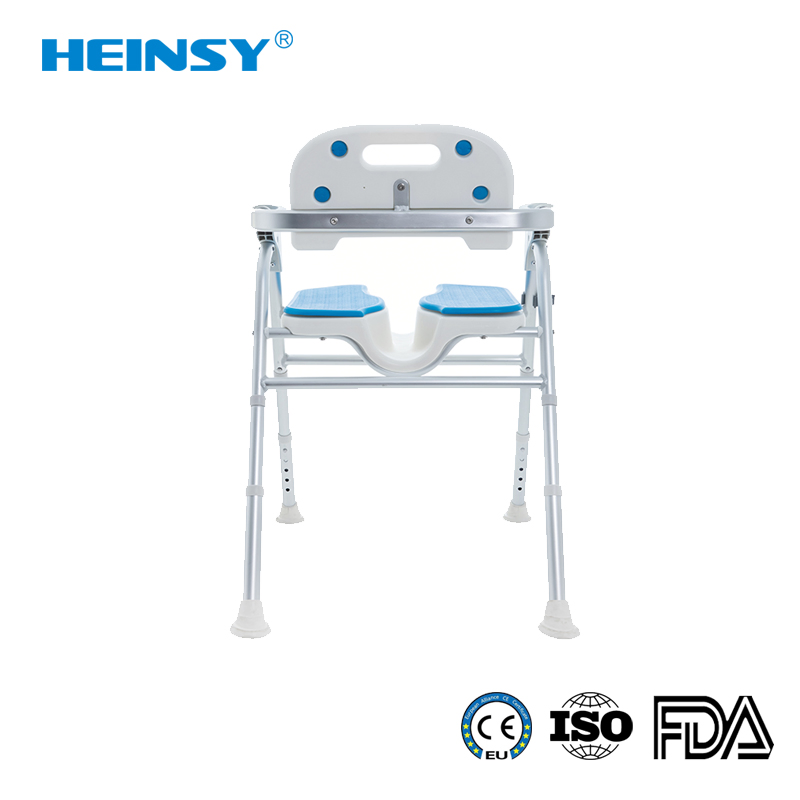 Hes-6502 Height Adjustable Lightweight Promotion Aluminum Alloy Promotion Rotatable Bath Shower Chair Seat for Elderly Tsa09