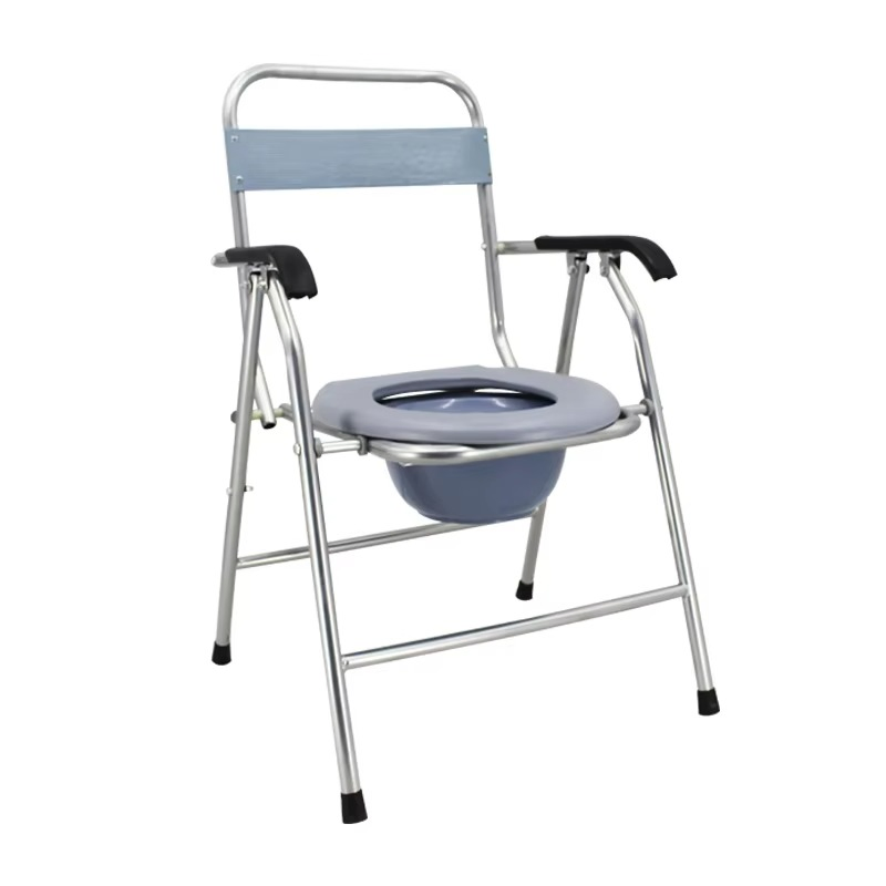 Affordable Medical Portable Wheelchair Commode for Elderly Patient Transfer