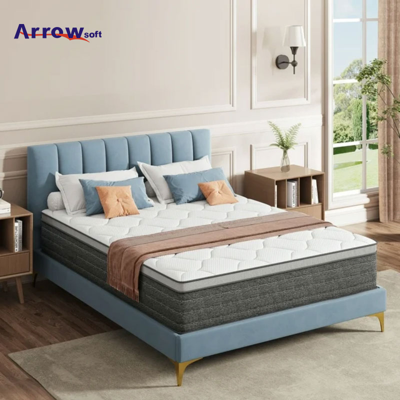 Full Mattress 10 Inch Individually Wrapped Innerspring Mattress, Pocket Spring Sleep Supportive &amp; Pressure Relief Mattresses