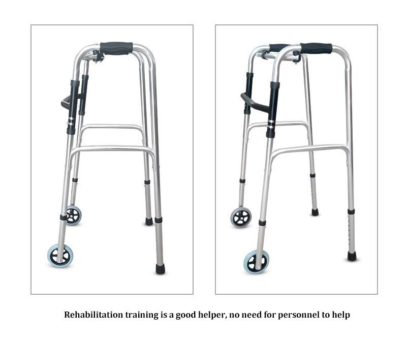 High Quality Aluminium Walker Walking Aids with Folding Mobility Frameto Adjustable Height for Adults