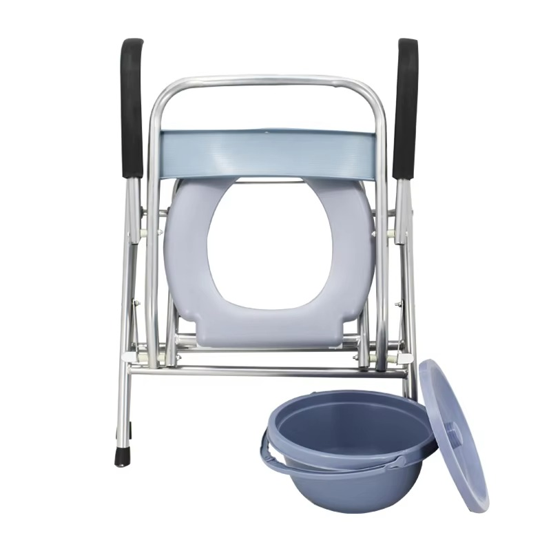 Affordable Medical Wheelchair Commode for Elderly Patient Independence