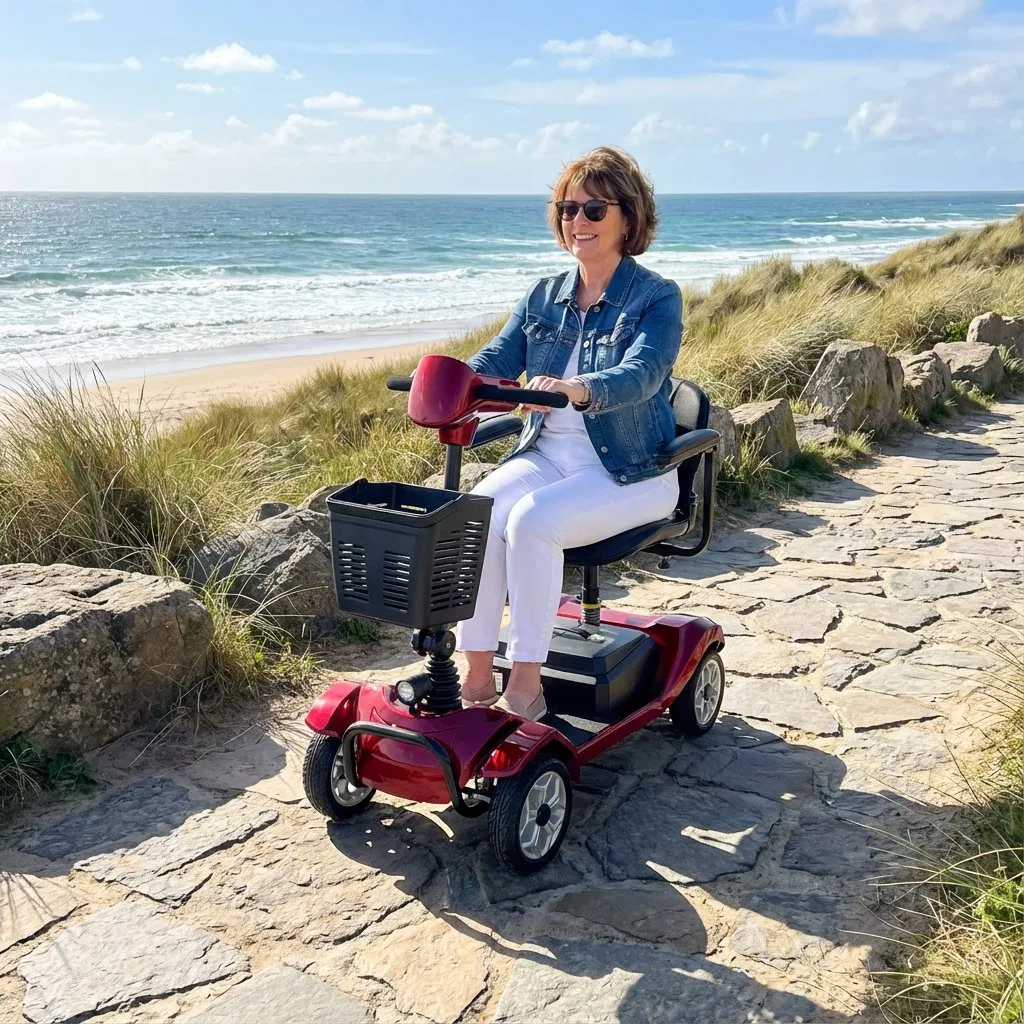 Four-Wheel Mobility Scooter with Stable and Safe Design