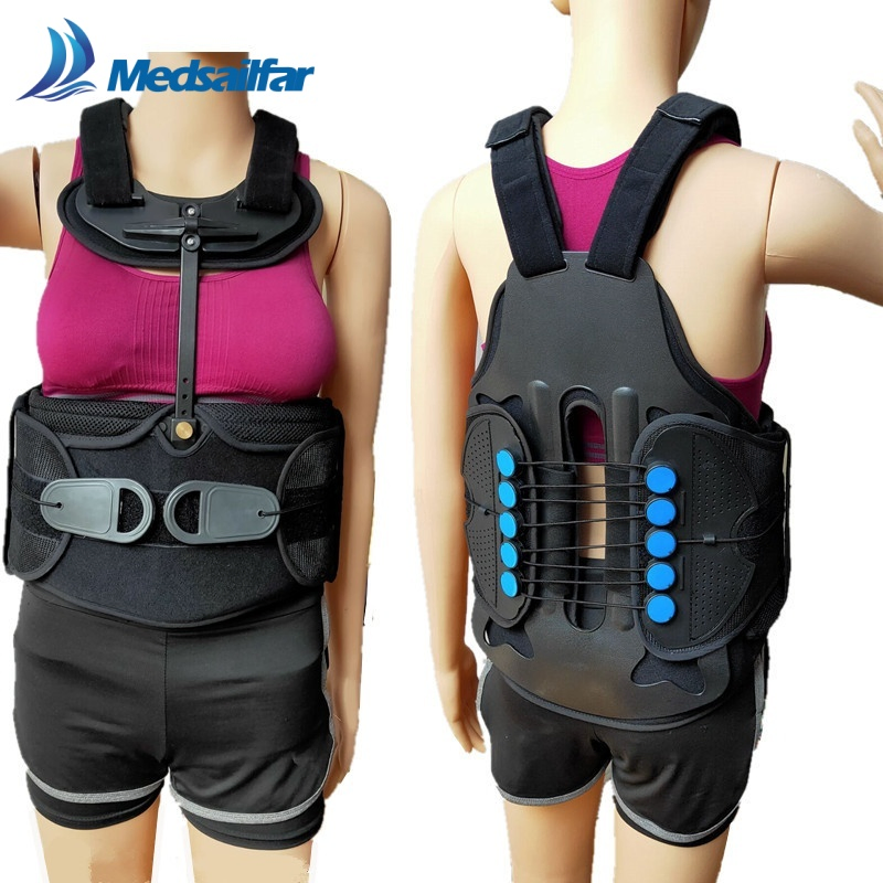 Orthopedic Spine and Lumbar Adjustable Head Neck Chest Support Belt Back Posture Brace