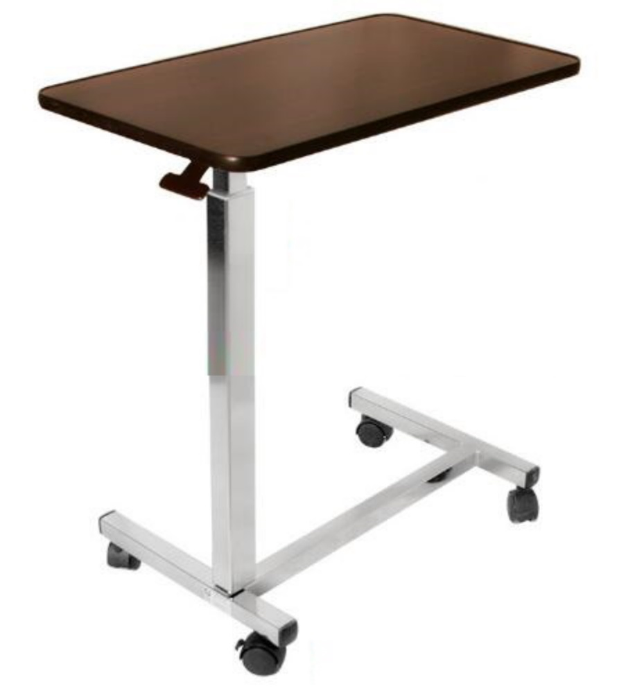Hospital Overbed Table Movable Bedside Table with Good Quality Gas Spring