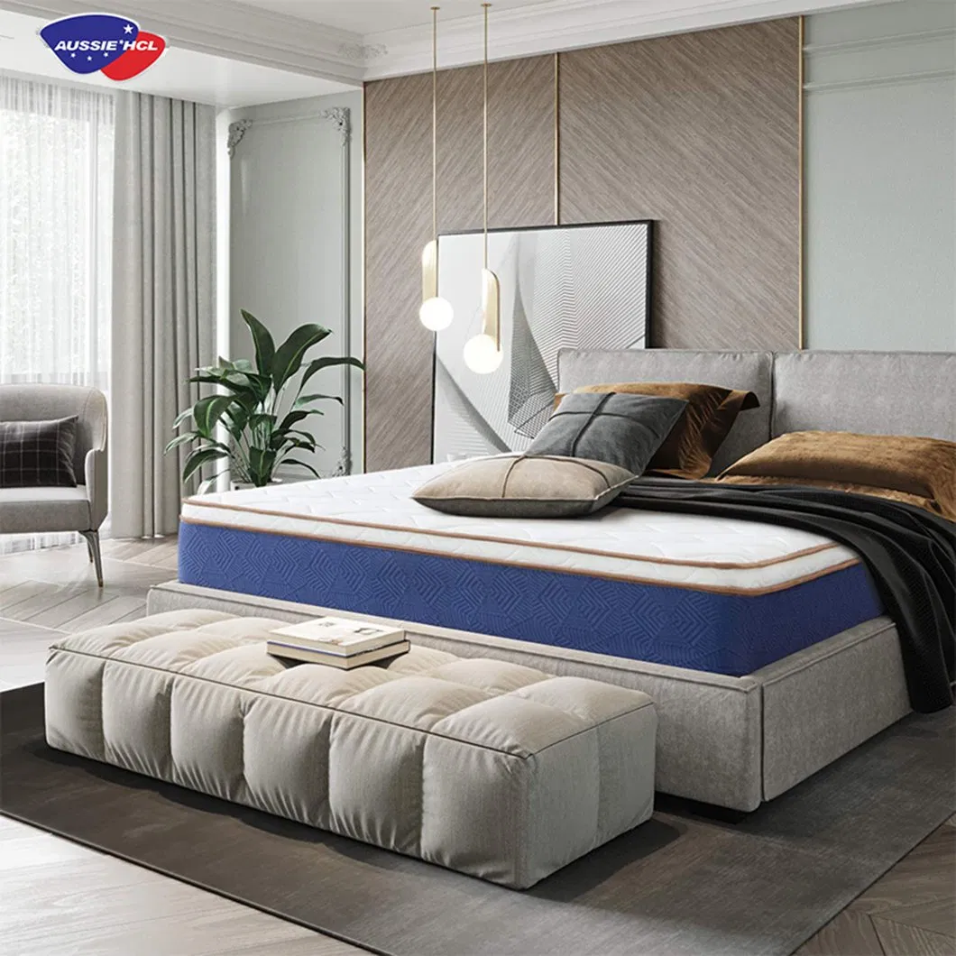 Best Factory Aussie Pressure Relief Full King Pack in a Box King Double Gel Memory Foam Spring Hybrid Mattress
