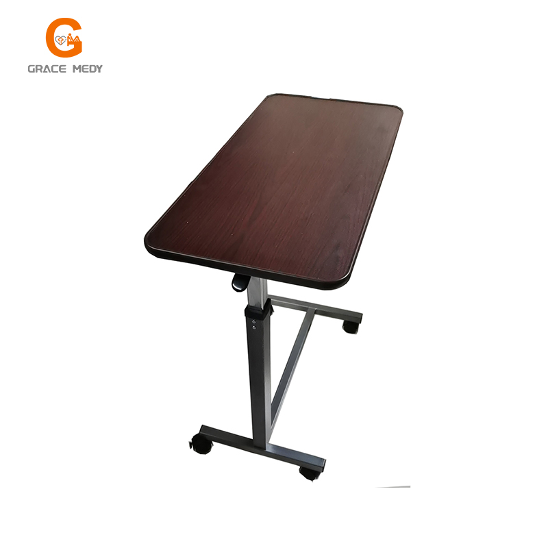 Hospital Furniture Patient Bedside Table Promotion Overbed Medical Hospital Bed Dining Table Adjustable