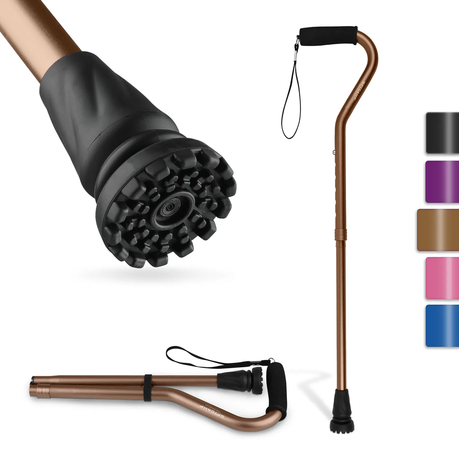 Compact, Portable Lightweight Walking Can Telescopic Foldable Walking Aid