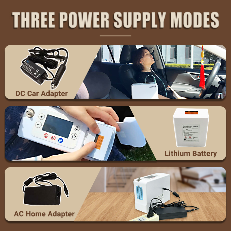 5L Pulse Battery Portable 2.35kg Oxygen Machine Concentrator Oxygen-Concentrator for Car and Travel