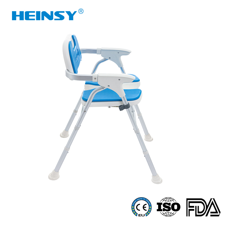 Hes-6502 Height Adjustable Lightweight Promotion Aluminum Alloy Promotion Rotatable Bath Shower Chair Seat for Elderly Tsa09