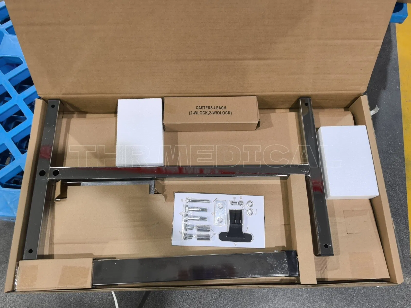 Hospital Furniture Cheap Adjustable Overbed Table Price (THR-YU610)