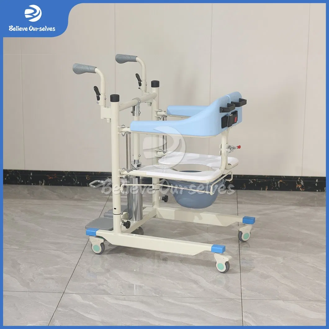 Huaren Medical Equipment Factory Patient Lifting Equipment Manual Portable Foldable Height Adjustment Hospital Mobile Patient Lift Ywj01