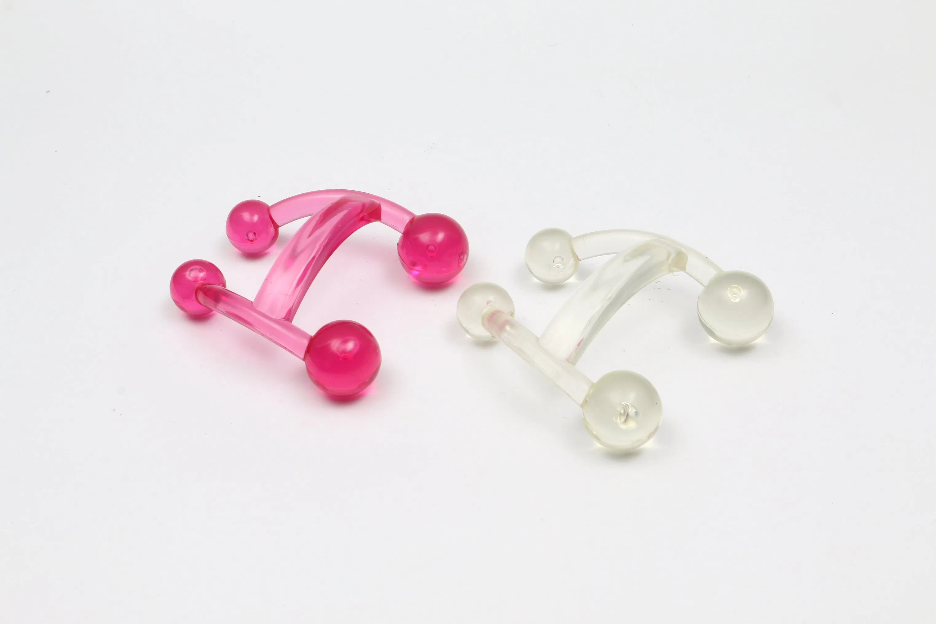 Plastic Small Handheld Reflexology 4 Points Quad H Shaped Facial Back Neck Body Relaxing Acupressure SPA Therapy Massage Tool