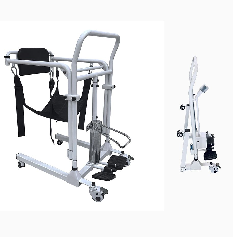 Travel-Friendly Foldable Patient Transfer Lift with Adjustable Height