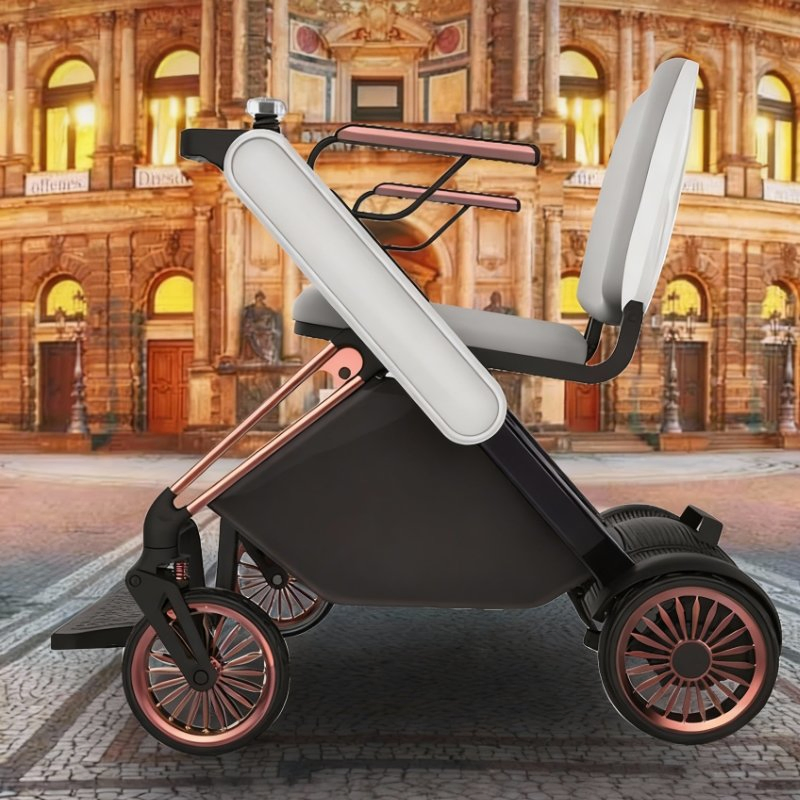 Comfortable Lumbar Support Illuminated Lighting Strong Shock Absorption Smooth Ride Mobility Handicap Electric Scooter H7