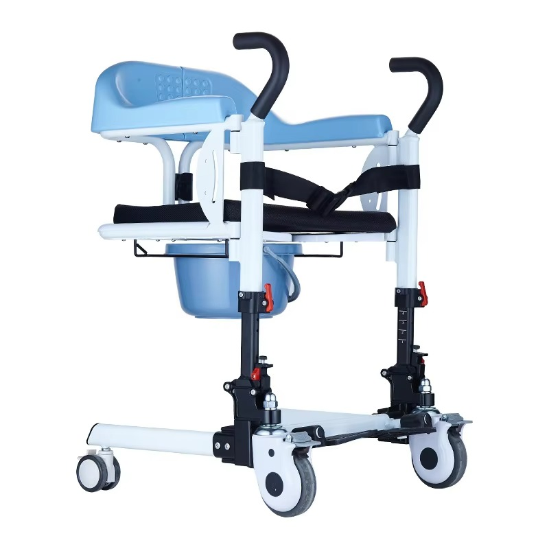 Affordable Medical Portable Wheelchair Commode for Elderly Patient Transfer