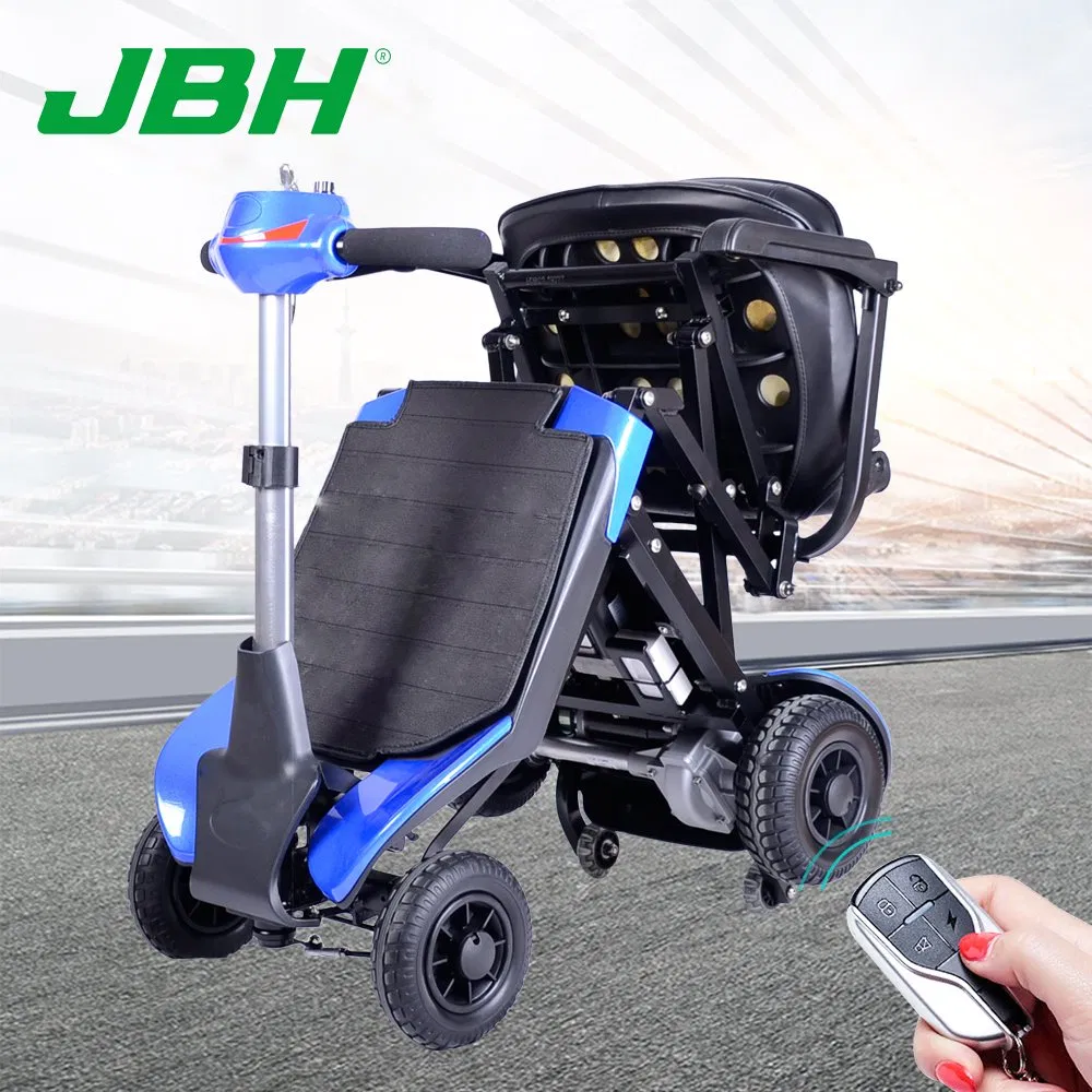 Jbh Factory Direct Selling Cheap Price Aluminium 4 Wheels Power Folding Electric Scooter with Mobility Motor