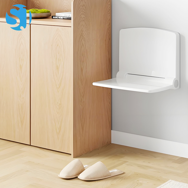Wall Mounted Space Saving Foldable Shower Seat Bathroom Safety Elderly Disabled Handicap Folding Shower Chair Bath Seat