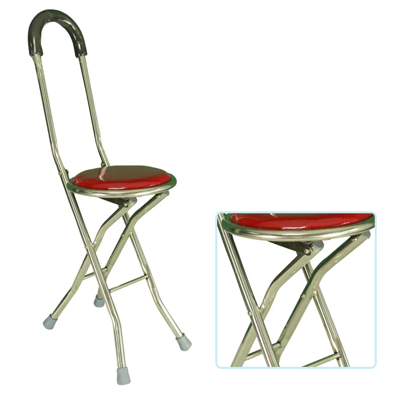 Stainless Steel Materials Cane Stool Walking Aid Chair