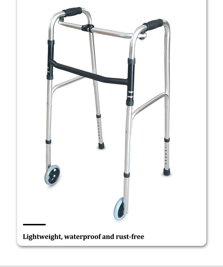 High Quality Aluminium Walker Walking Aids with Folding Mobility Frameto Adjustable Height for Adults