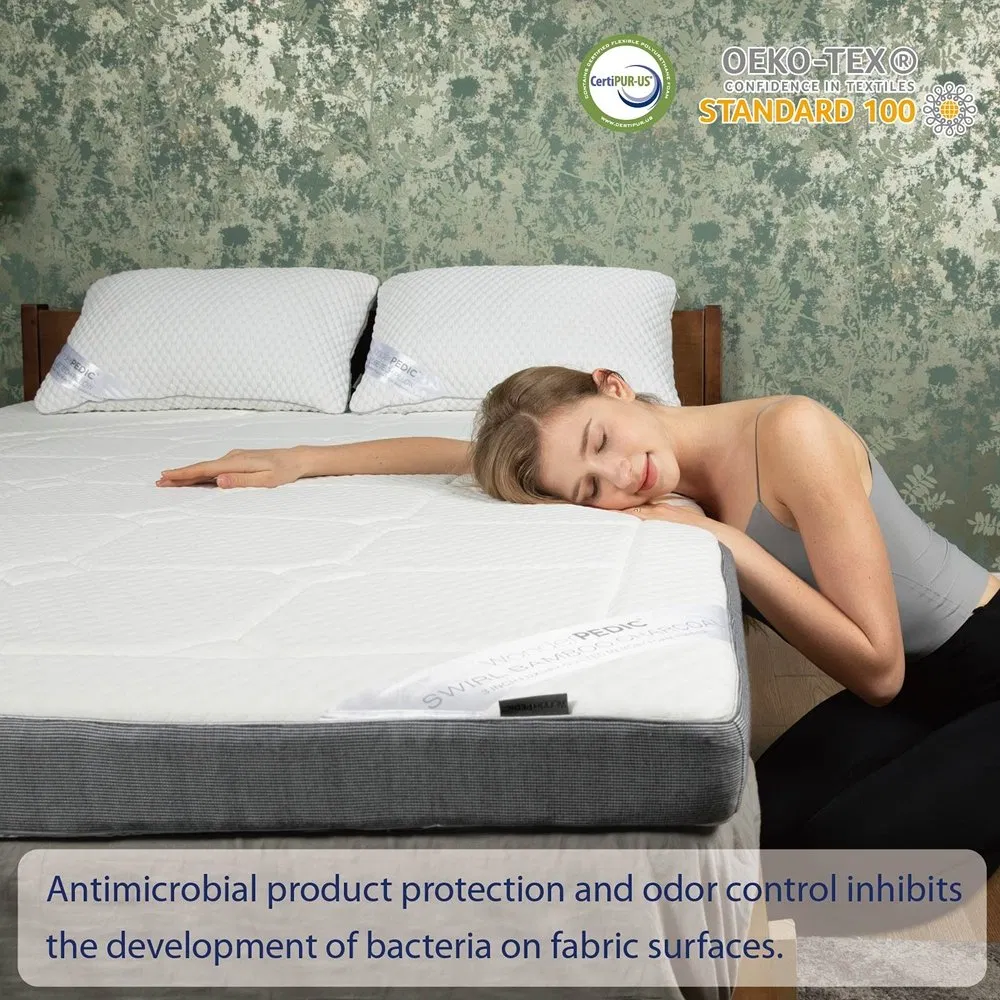 Gel Memory Foam Mattress Topper for Pressure Relief, Premium Soft Mattress Topper with Removable &amp; Washable Cover