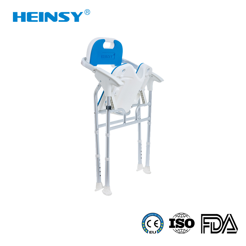 Hes-6502 Height Adjustable Lightweight Promotion Aluminum Alloy Promotion Rotatable Bath Shower Chair Seat for Elderly Tsa09