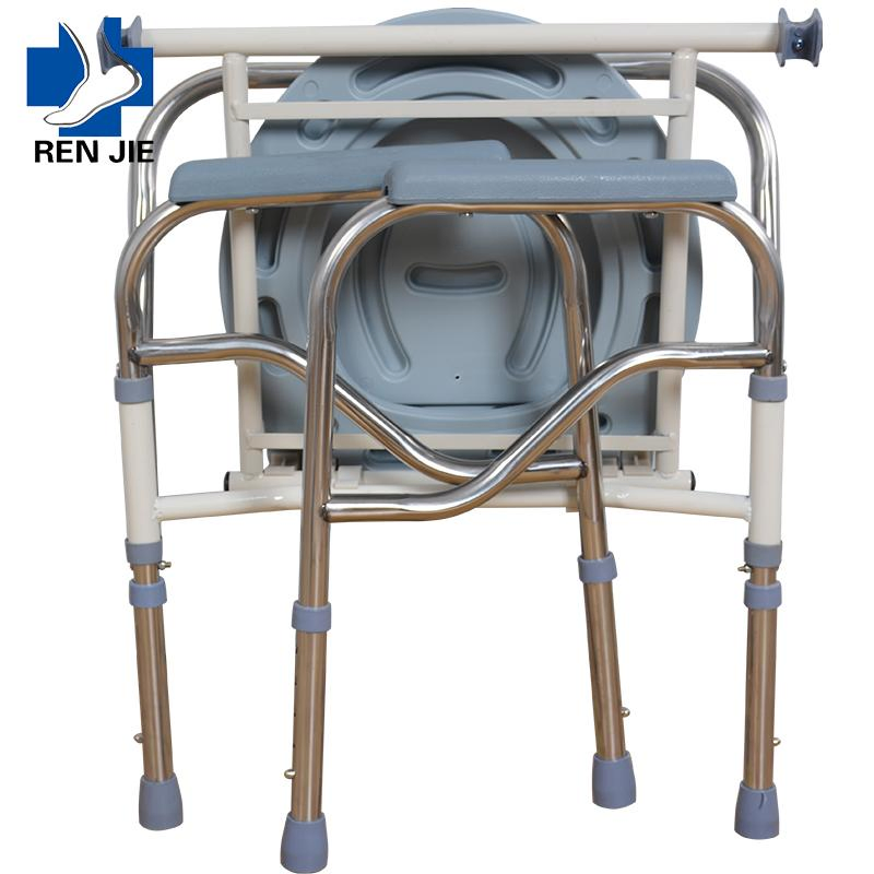 Steel Commode Chair Detachable Toilet Safety Frame Bedside Commode for Elderly Disabled