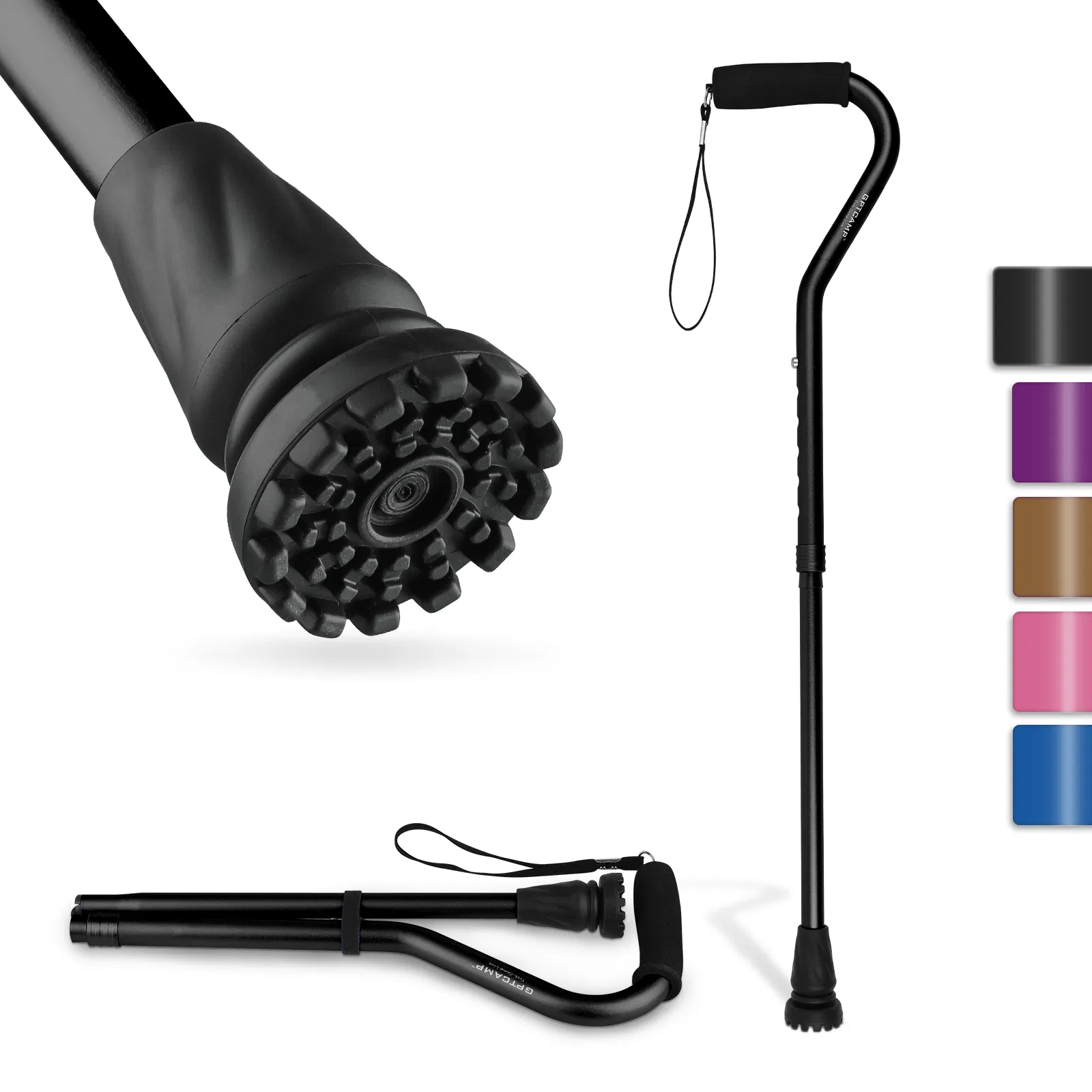 Compact, Portable Lightweight Walking Can Telescopic Foldable Walking Aid