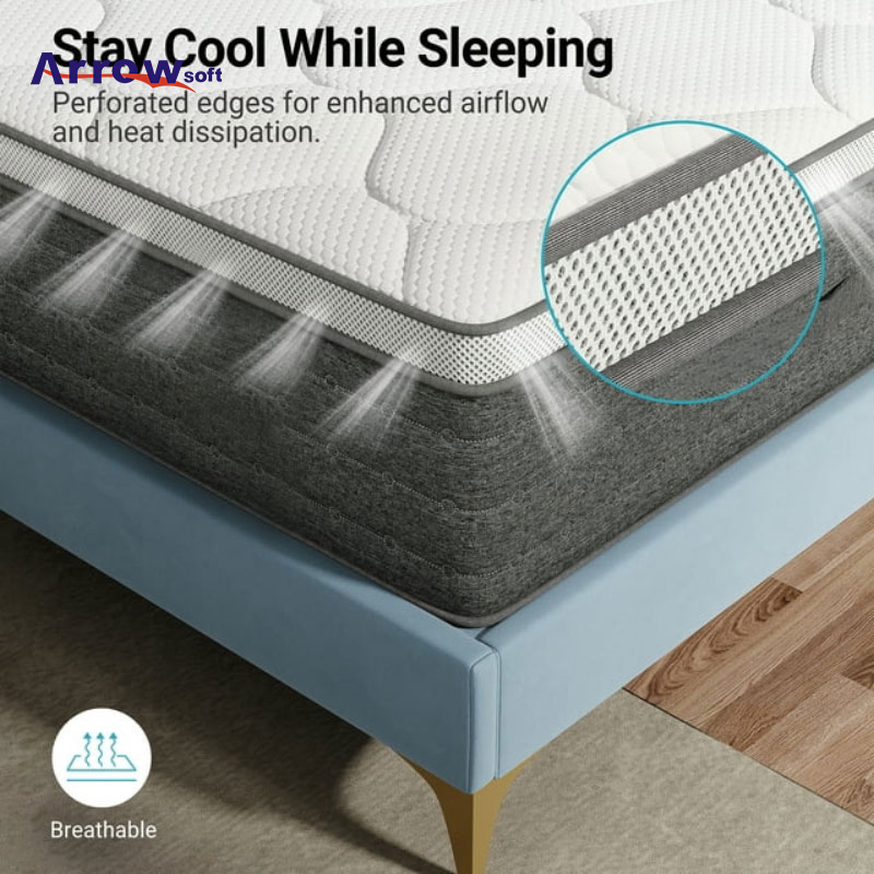 Full Mattress 10 Inch Individually Wrapped Innerspring Mattress, Pocket Spring Sleep Supportive &amp; Pressure Relief Mattresses