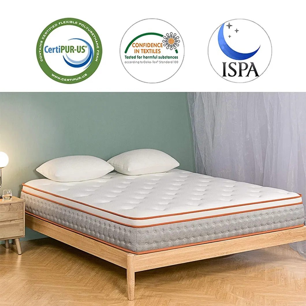 Pressure Relief Hybrid Gel Memory Foam Pocket Spring Mattress in a Box