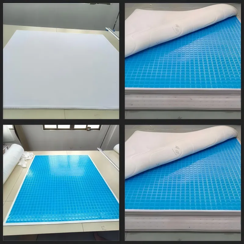 Cooling gel mattress pad with fabric