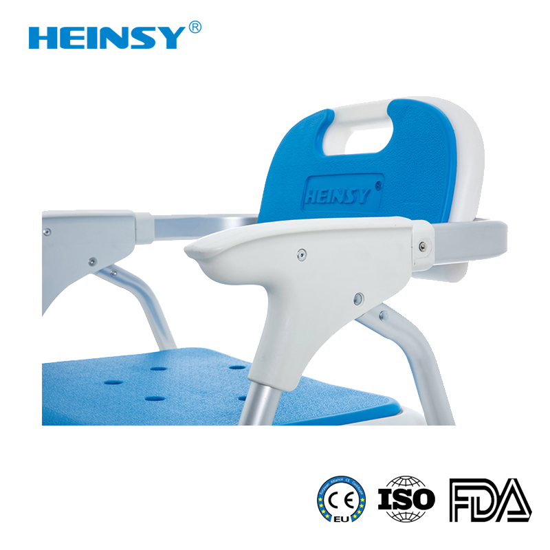 Hes-6501 Height Adjustable Lightweight Promotion Aluminum Alloy Disabled Elderly Bathroom Stool Bath Shower Chairs Seat