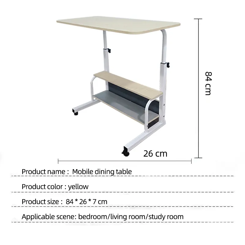Adjustable Patient Dining Overbed Table 5