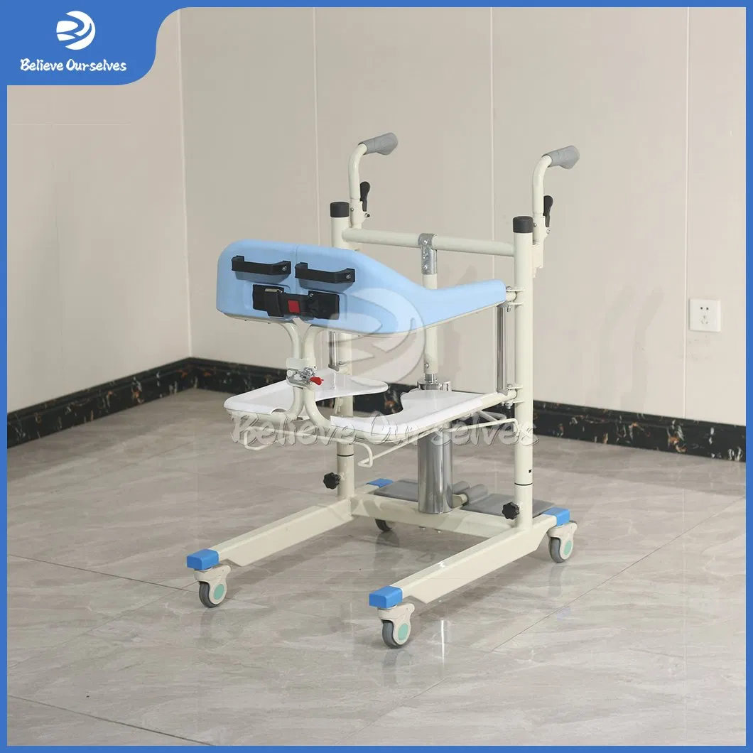 Huaren Medical Equipment Factory Patient Lifting Equipment Manual Portable Foldable Height Adjustment Hospital Mobile Patient Lift Ywj01