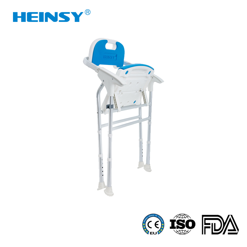 Hes-6501 Height Adjustable Lightweight Promotion Aluminum Alloy Disabled Elderly Bathroom Stool Bath Shower Chairs Seat