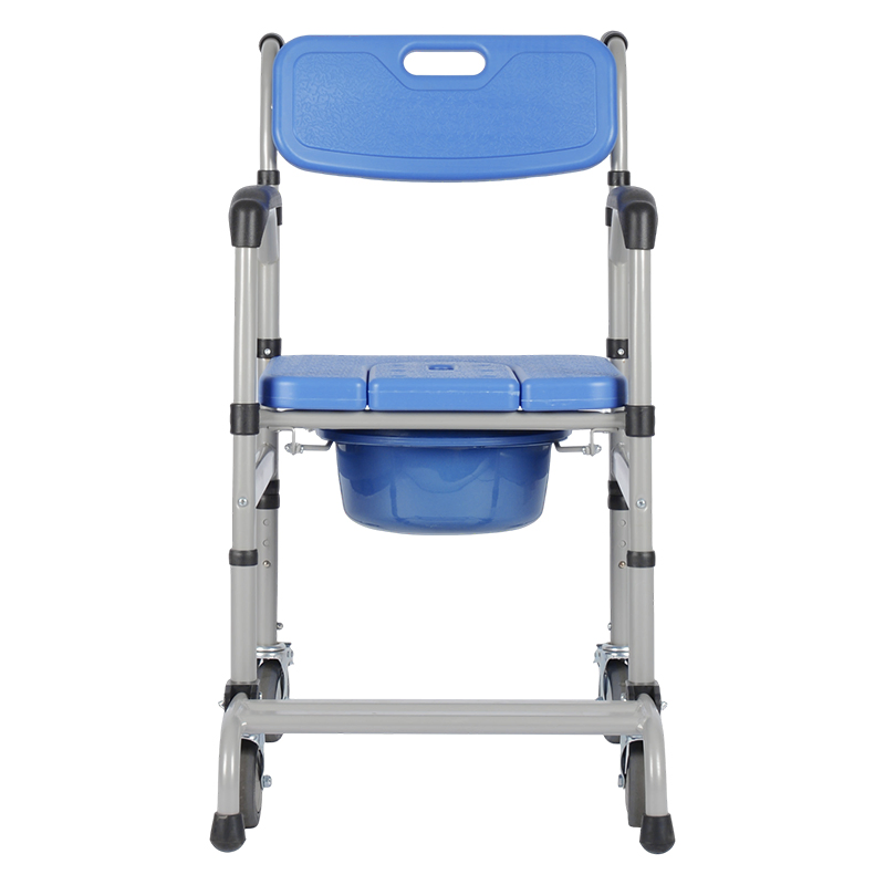 Dl-6022t Original Wheelchair Bed Side Patient-Transfer-Chair Portable Commode Wheel Manual Walker Rollator Toilet Chair for Elderly