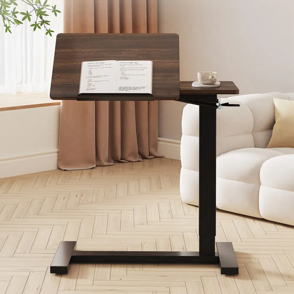 Jn Hot Sale Portable Hospital Dining Food Table Adjustable Hospital Overbed Table