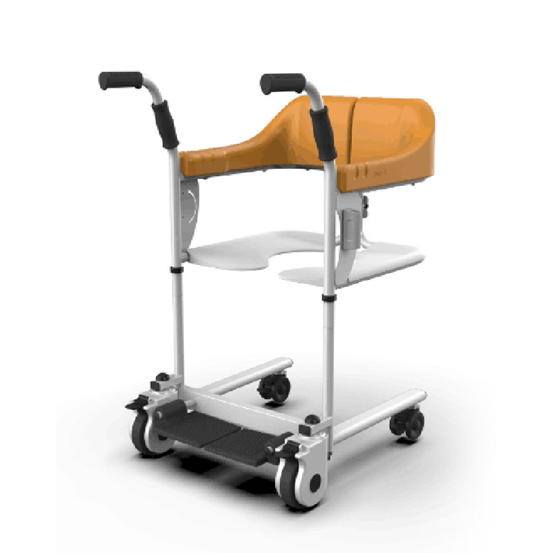 Steel Handicapped Transfer Chair with Commode