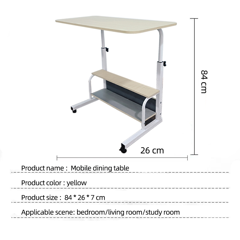 Sht Medical Adjustable Patient Dining Overbed Table