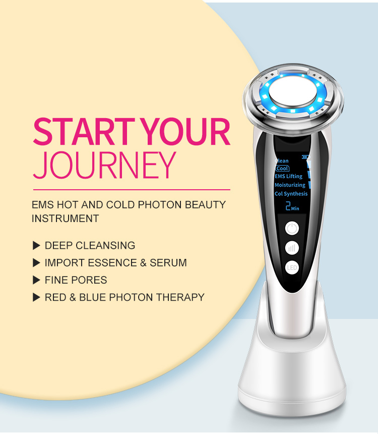 Portable Hot Cold Therapy and Microcurrent Glowing Skin Skincare Tool