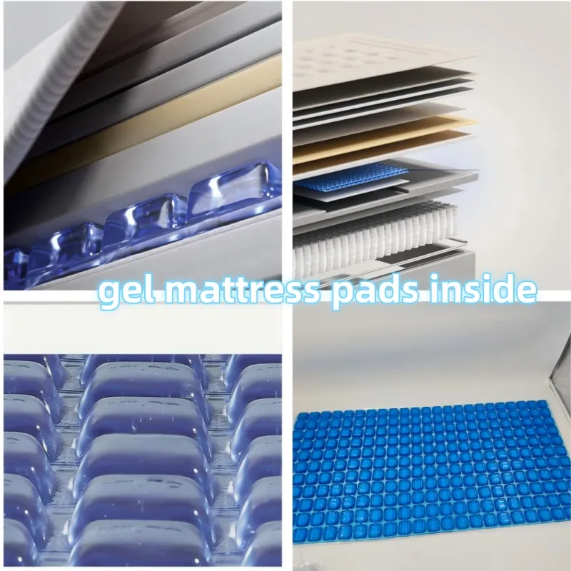 Cooling gel pad inserted into mattress