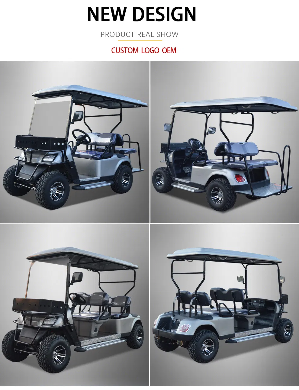 Off Road Golf Cart Battery Operated - Side Angle View
