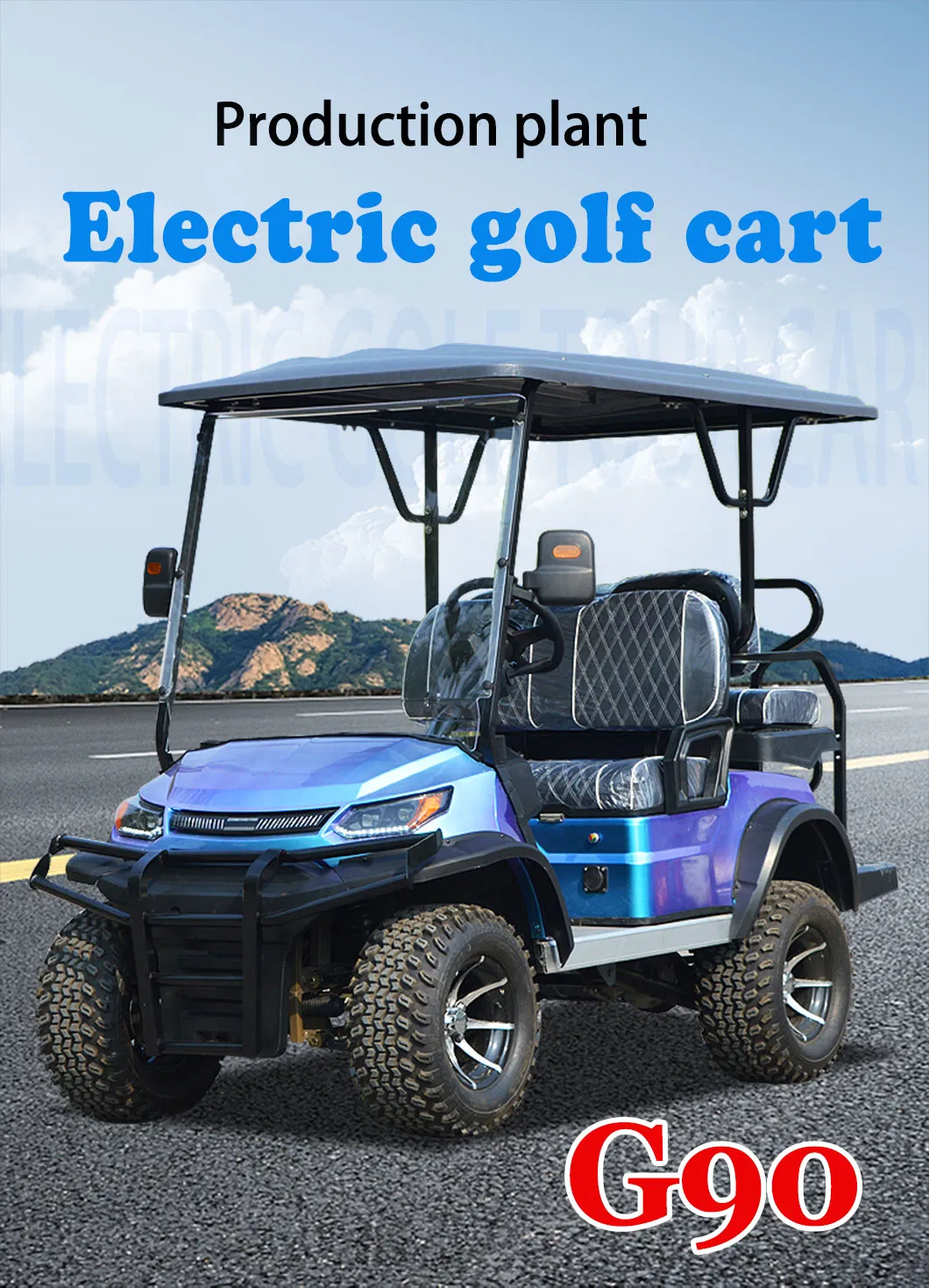 Leibin-G90-72V-Lithium-Battery-Solar-4-Seaters-off-Road-Electric-Street-Legal-Golf-Carts