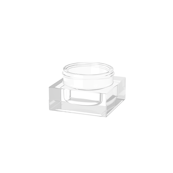 High-Quality 30g Luxury square cosmetics glass jar cosmetic container with Plastic Cap Company, Product