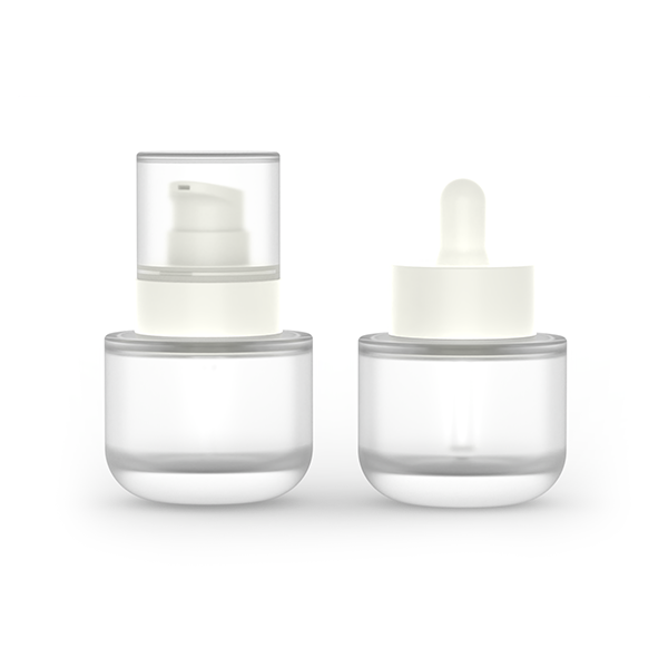 High-Quality Eco Friendly 15ml Round Cosmetic Packaging Frosted Empty Face Serum Pump Lotion Foundation Bottle Glass Serum Bottle With Pump Company, Products