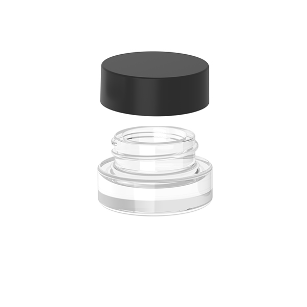 China Round Cosmetic Container 3g Luxury Travel Size Glass Jar Manufacturer, Manufacturers