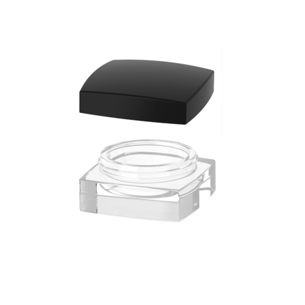 Custom 5g Custome Makeup Square Glass Jar with Black lid Companies, Products