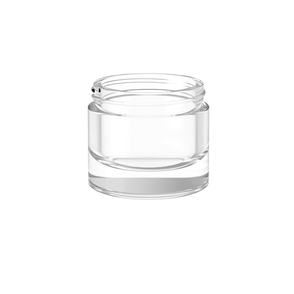 China 50g Round Empty Cosmetic Glass Jar with Black Lid Manufacturer, Product