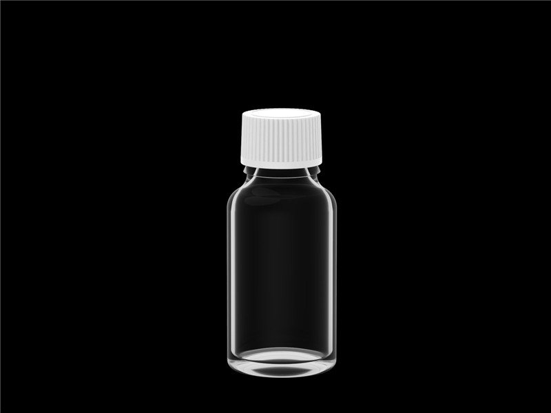 White Glass Essential Oil Bottle Style B