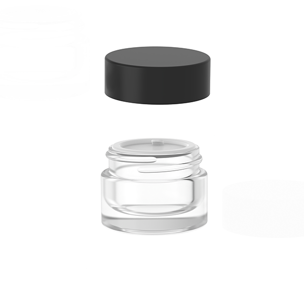 High-Quality 15g Custom Cream Glass Bottle with Black Cap Manufacturer, Suppliers