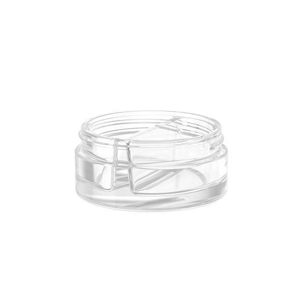 High-Quality 100g Custom Cream Glass Dual Jar with Black Cap Supplier, Product